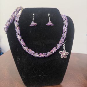 Purple Hat Necklace set 103