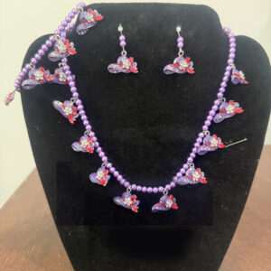 Purple Hat Necklace set 105