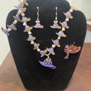 Purple Hat Necklace set 109