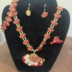 Red Hat Necklace set 111