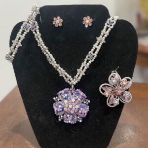 Purple Hat Necklace set 116