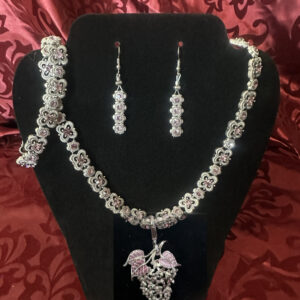 Pink Hat Necklace set 119