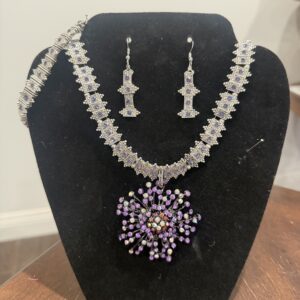 Purple Hat Necklace set 130