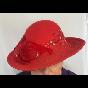 Red Wool Hat Elegance