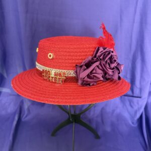 Small Red Woven Hat