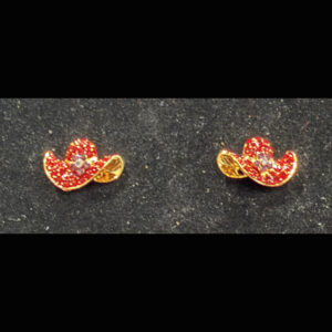 Red Hat Rhinestone Earrings