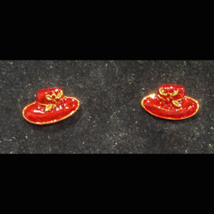 Red Hat Earrings