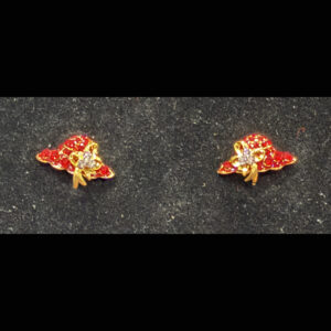Rhinestone Red Hat Earrings