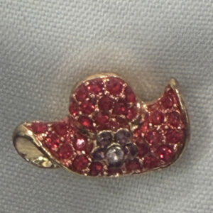 Red Rhinestone Hat pin