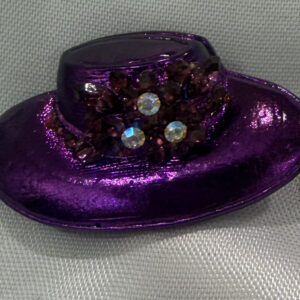 Purple Shiny Hat Broach