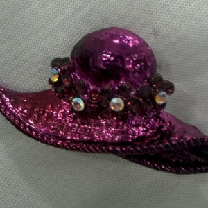 Purple Sparkle Hat Broach