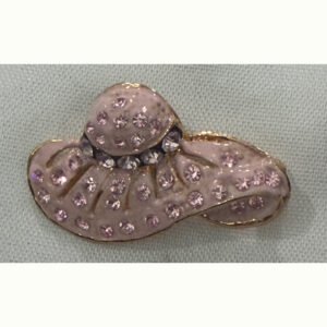 Pink Rhinestone Hat Broach