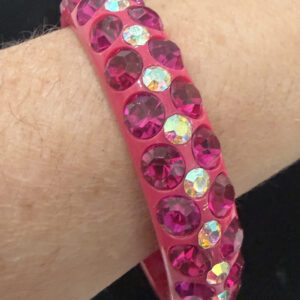 Hot Pink Rhinestone Bangle Bracelet