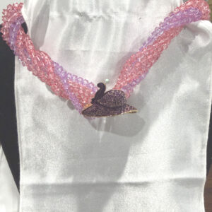 Three Pink and Lavender String Bead Necklace Set