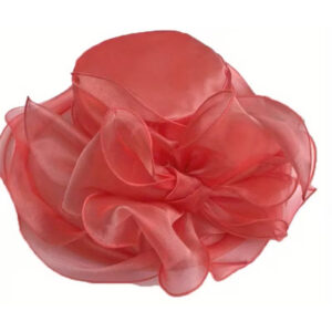 Red Organza Foldable Hat
