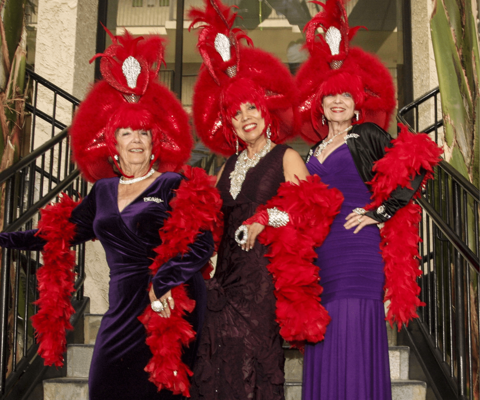 Red Hat Society Ladies in Formal Attire