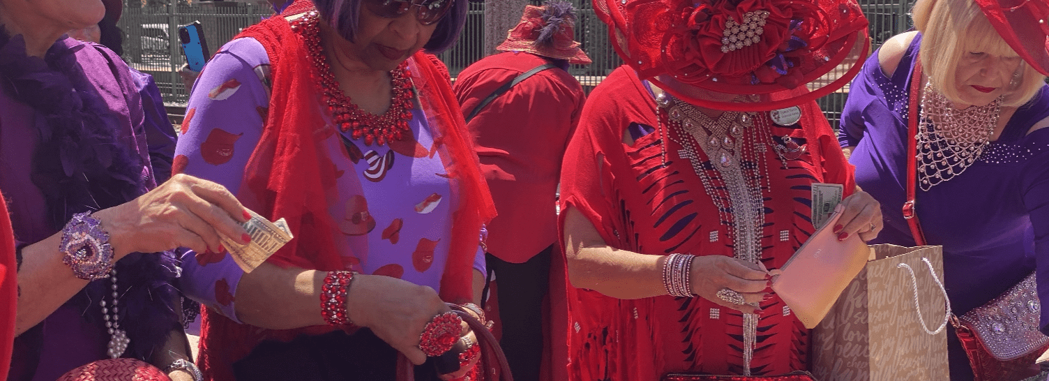 Red Hat Society Members at Ruby's Marketplace