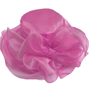 Hot Pink Organza Foldable Hat