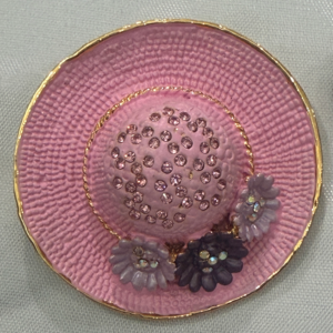 Pink Hat Broach