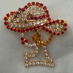 Red Hat silhouette Broach
