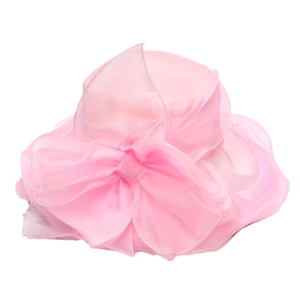Pink Organza Foldable Hat