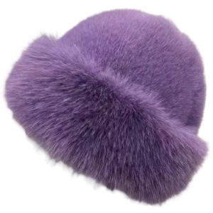 Purple Fluffy Winter Hat