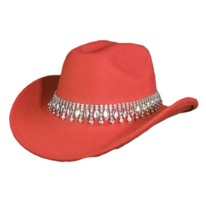 Red Sparkling Rhinestone Cowboy Hat